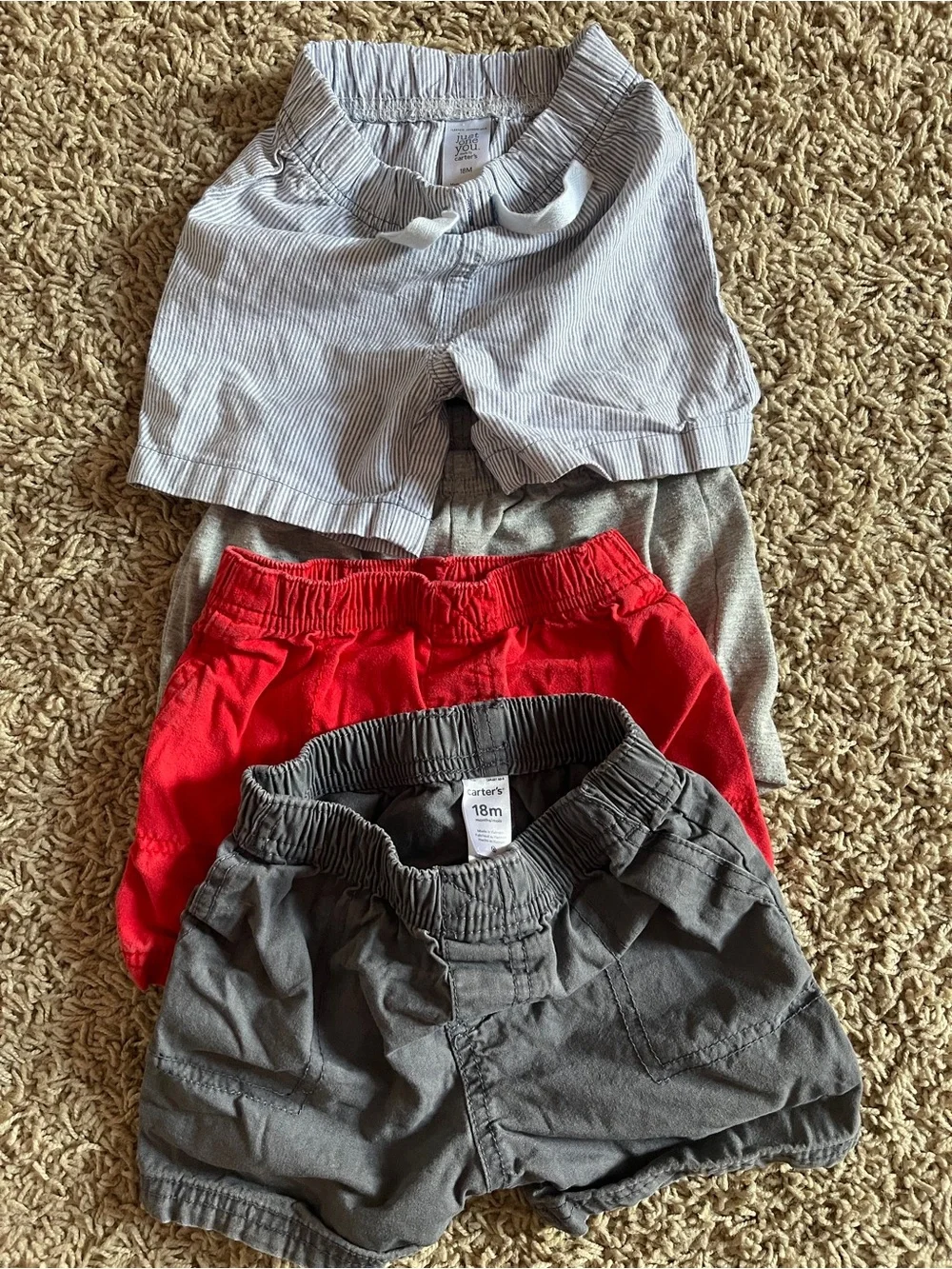 9 pairs of toddler boys shorts (18 months)